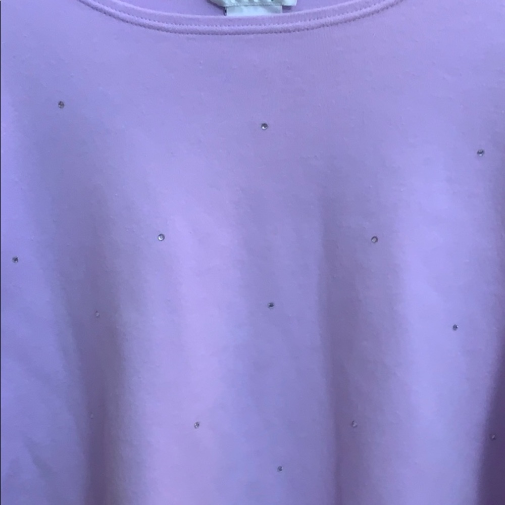 QF lavender Tee w/ sequin. Gently worn.  1X
